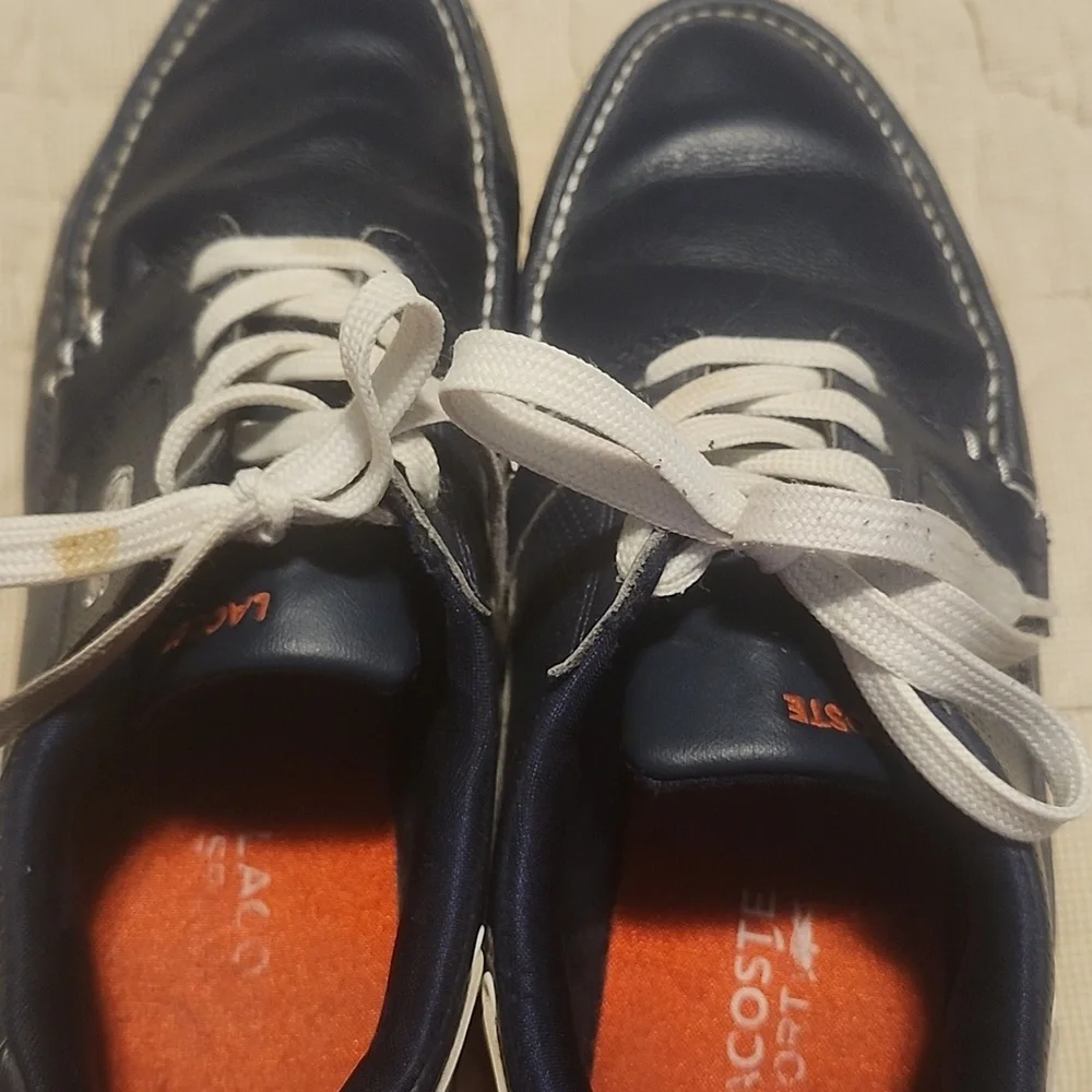 Lacoste Men's Navy Leather Shoes